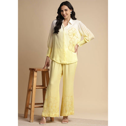 SAKSHI KHETTERPAL Sunshine Ombre One Side Sequined Embroidered Co-Ord (Set of 2)