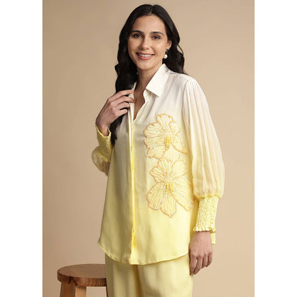 SAKSHI KHETTERPAL Sunshine Ombre One Side Sequined Embroidered Co-Ord (Set of 2)