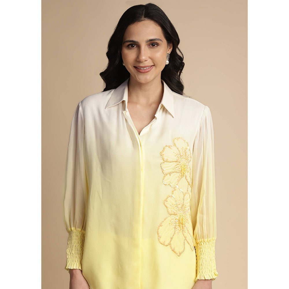 SAKSHI KHETTERPAL Sunshine Ombre One Side Sequined Embroidered Co-Ord (Set of 2)