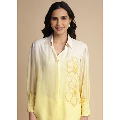 SAKSHI KHETTERPAL Sunshine Ombre One Side Sequined Embroidered Co-Ord (Set of 2)