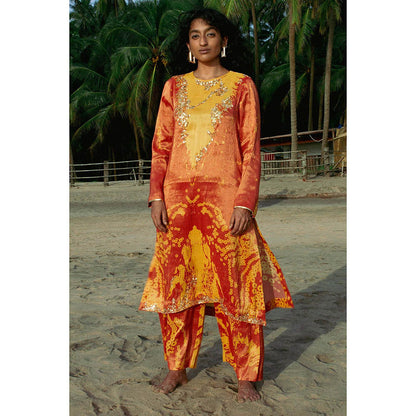 Saksham & Neharicka Ebru In Tissue Co-Ord (Set of 2)