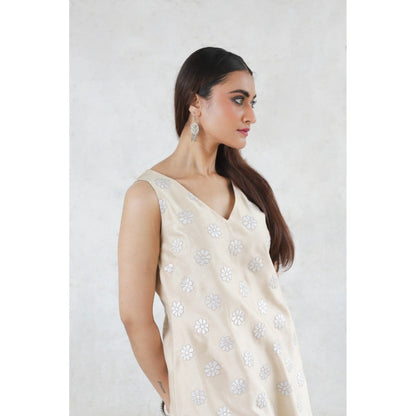 Saksham & Neharicka Beige Rupa Co-Ord (Set of 2)