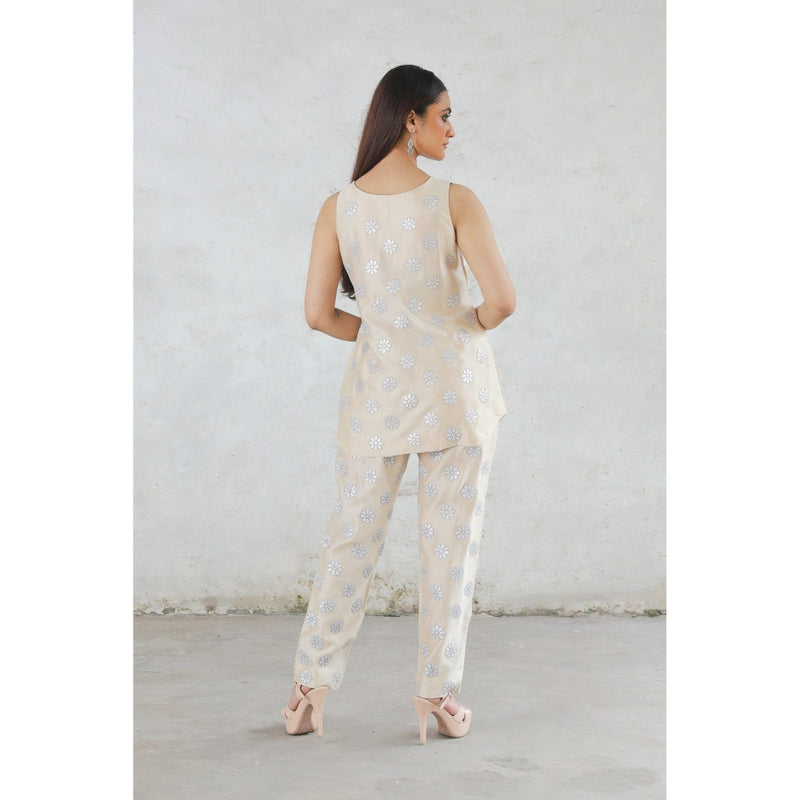Saksham & Neharicka Beige Rupa Co-Ord (Set of 2)