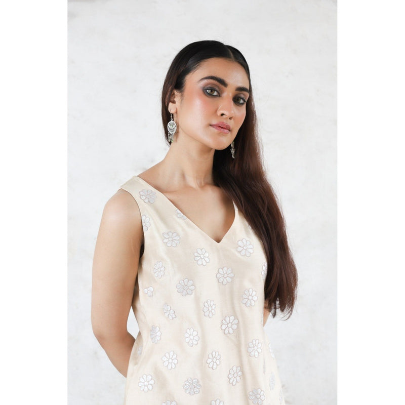 Saksham & Neharicka Beige Rupa Top