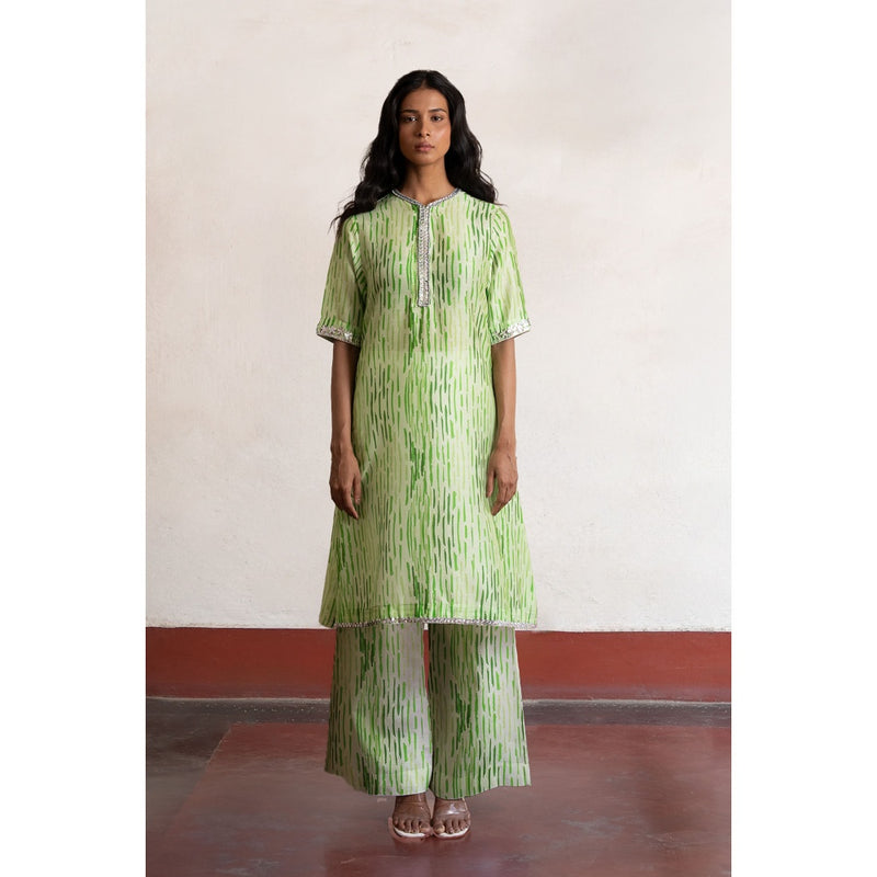 Saksham & Neharicka Green Harika Kurta