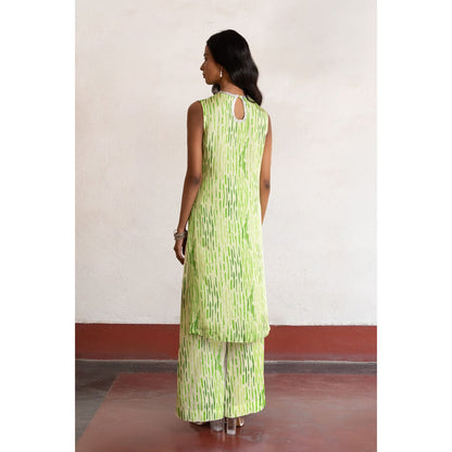 Saksham & Neharicka Green Siya Kurta with Pant (Set of 2)