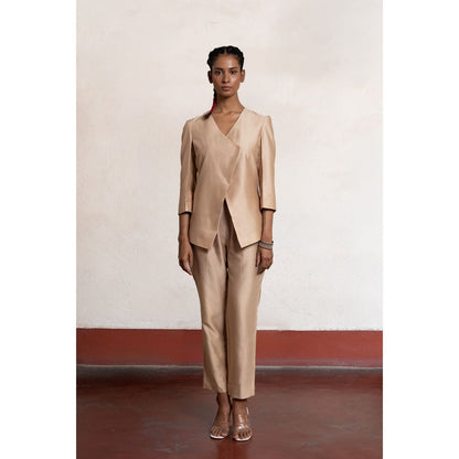 Saksham & Neharicka Brown Sneha Co-Ord (Set of 2)