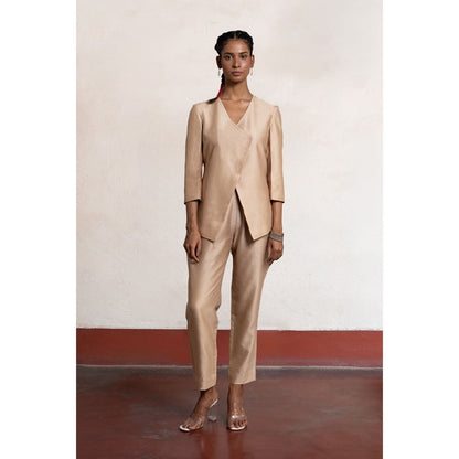 Saksham & Neharicka Brown Sneha Co-Ord (Set of 2)