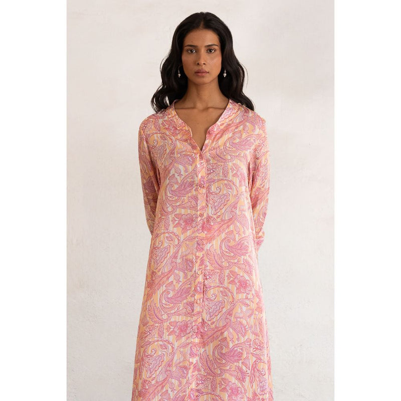 Saksham & Neharicka Pink Sewli Kurta with Palazzo (Set of 2)