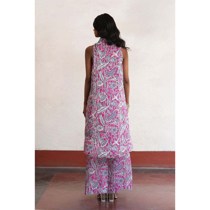 Saksham & Neharicka Pink Vidhi Kurta with Pant (Set of 2)