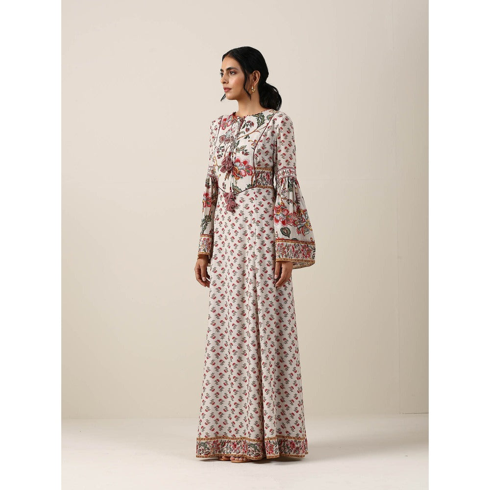 Samvrih White Floral Dress