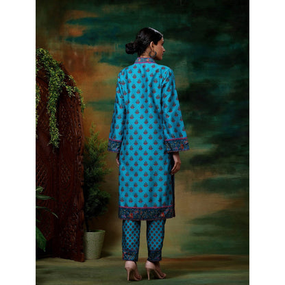 Samvrih Blue Neelam Kurta with Pant and Dupatta (Set of 3)