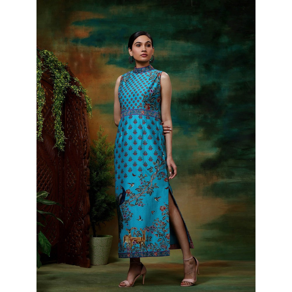 Samvrih Blue Neel Mayuri Long Dress