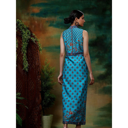Samvrih Blue Neel Mayuri Long Dress