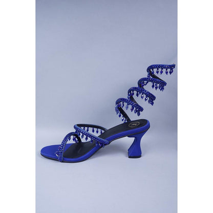 Sana K Luxurious Footwear Blue Spring Work Sandals