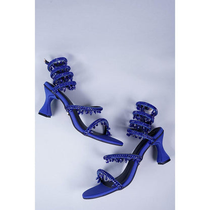 Sana K Luxurious Footwear Blue Spring Work Sandals