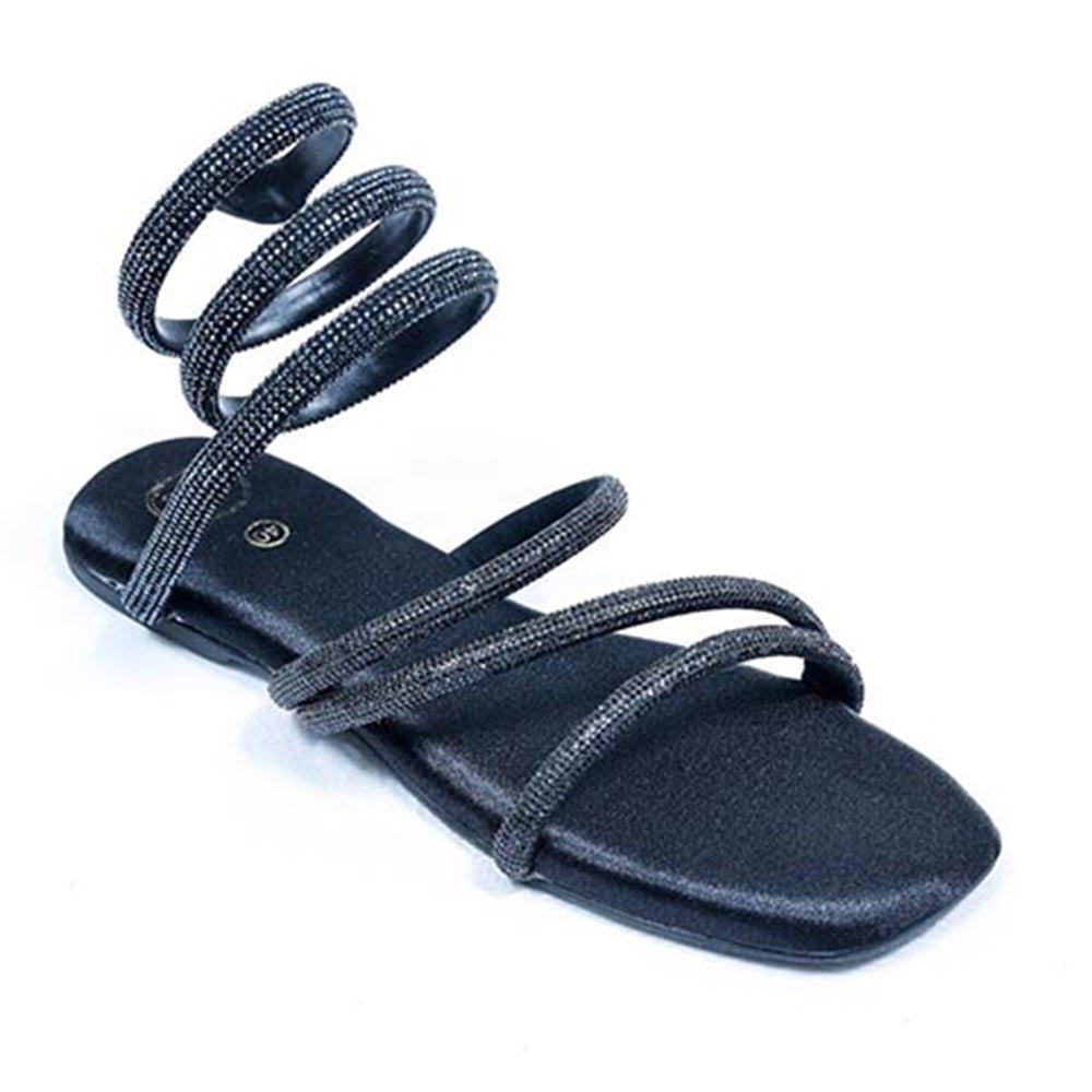 Sana K Luxurious Footwear Black Panther Square Toe Vegan Suede Flats