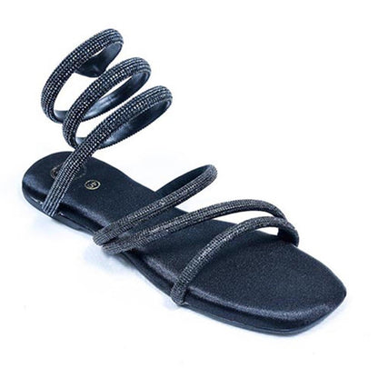 Sana K Luxurious Footwear Black Panther Square Toe Vegan Suede Flats