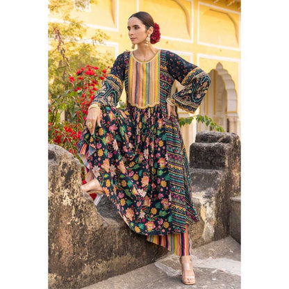 Sandhya Shah Green Zeal Kurta Palazzo (Set of 2)