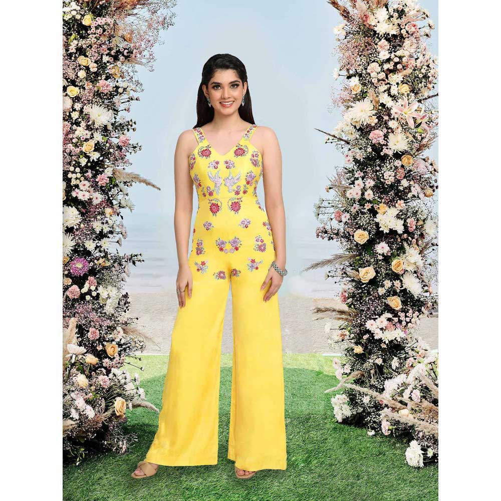 Sanjana Thakur Yellow Jumpsuits