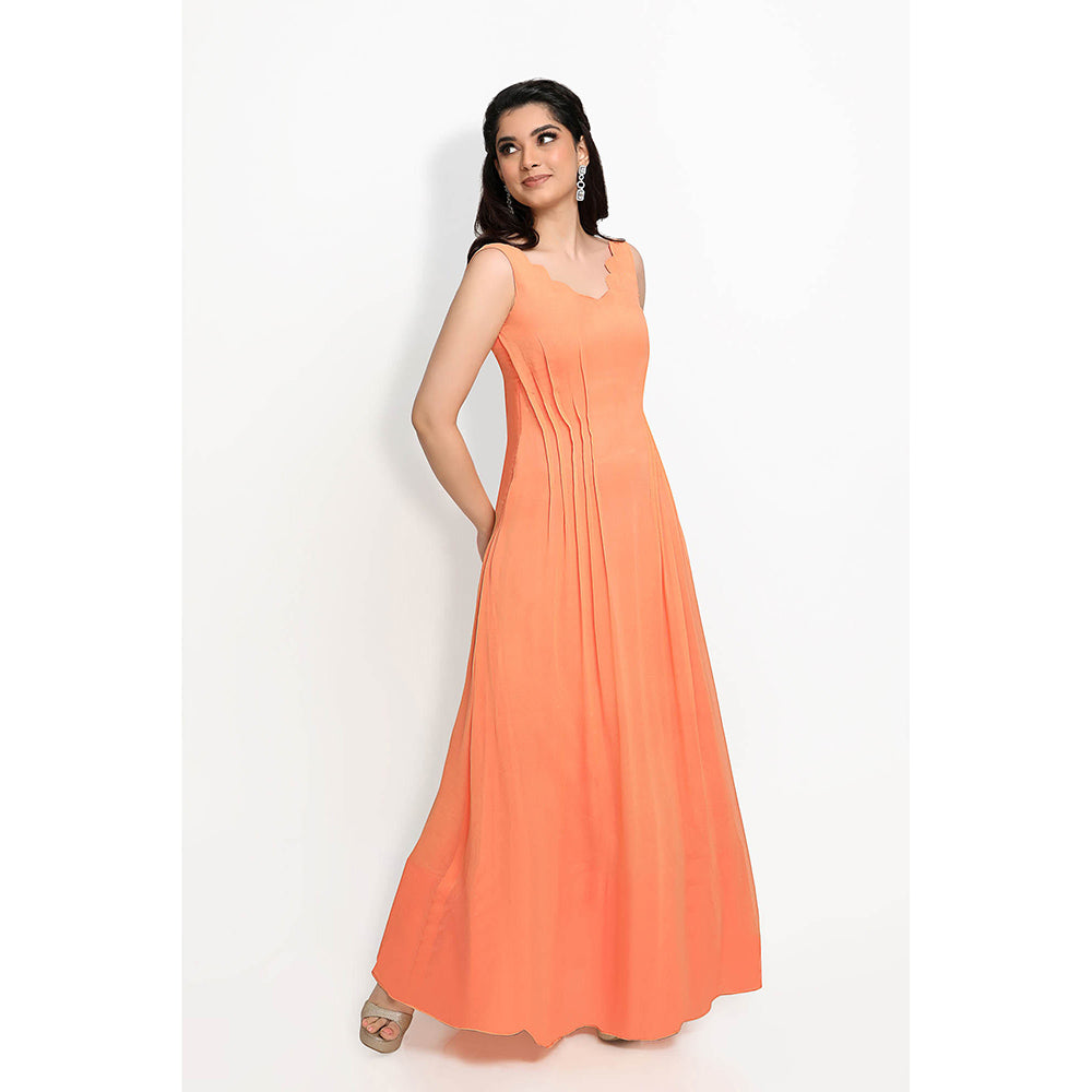 Sanjana Thakur Orange Maxi Dress