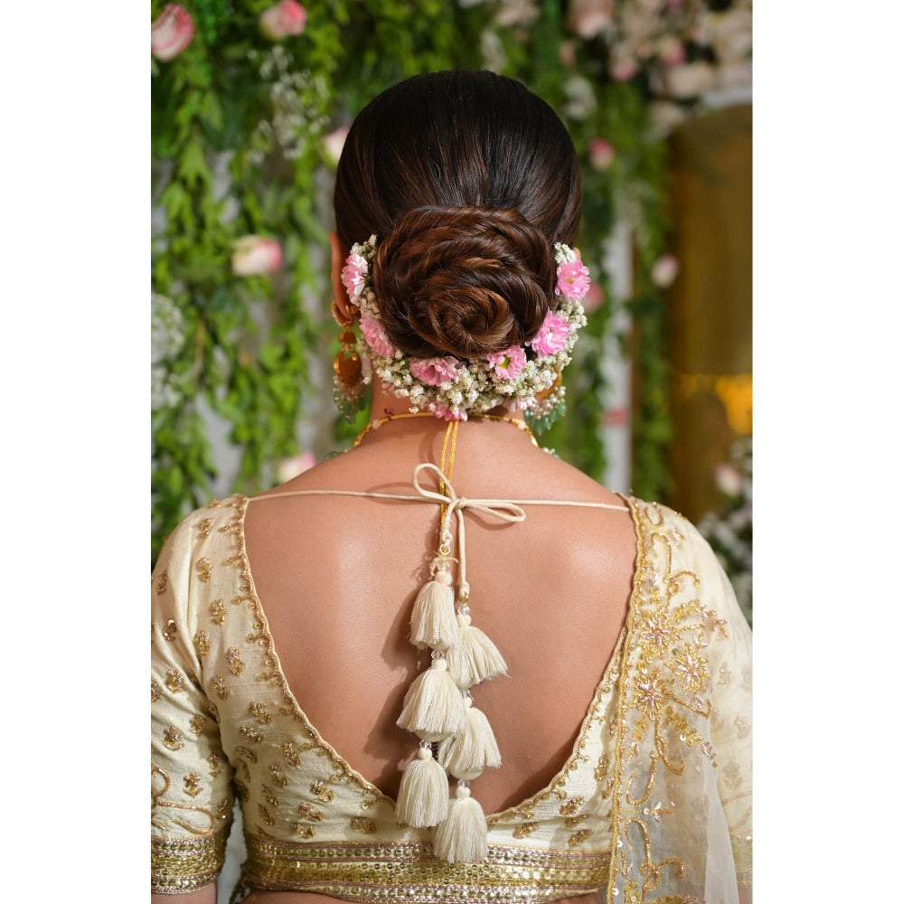 Sanjana Thakur Ivory Bridal Lehenga with Blouse and Dupatta (Set of 3)