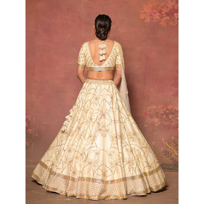 Sanjana Thakur Ivory Bridal Lehenga with Blouse and Dupatta (Set of 3)