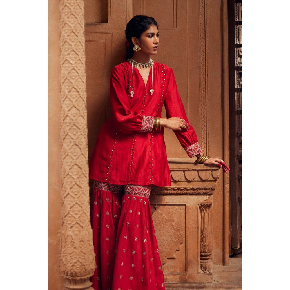 Seema Anand Adab Kurta with Sharara (Set of 2)