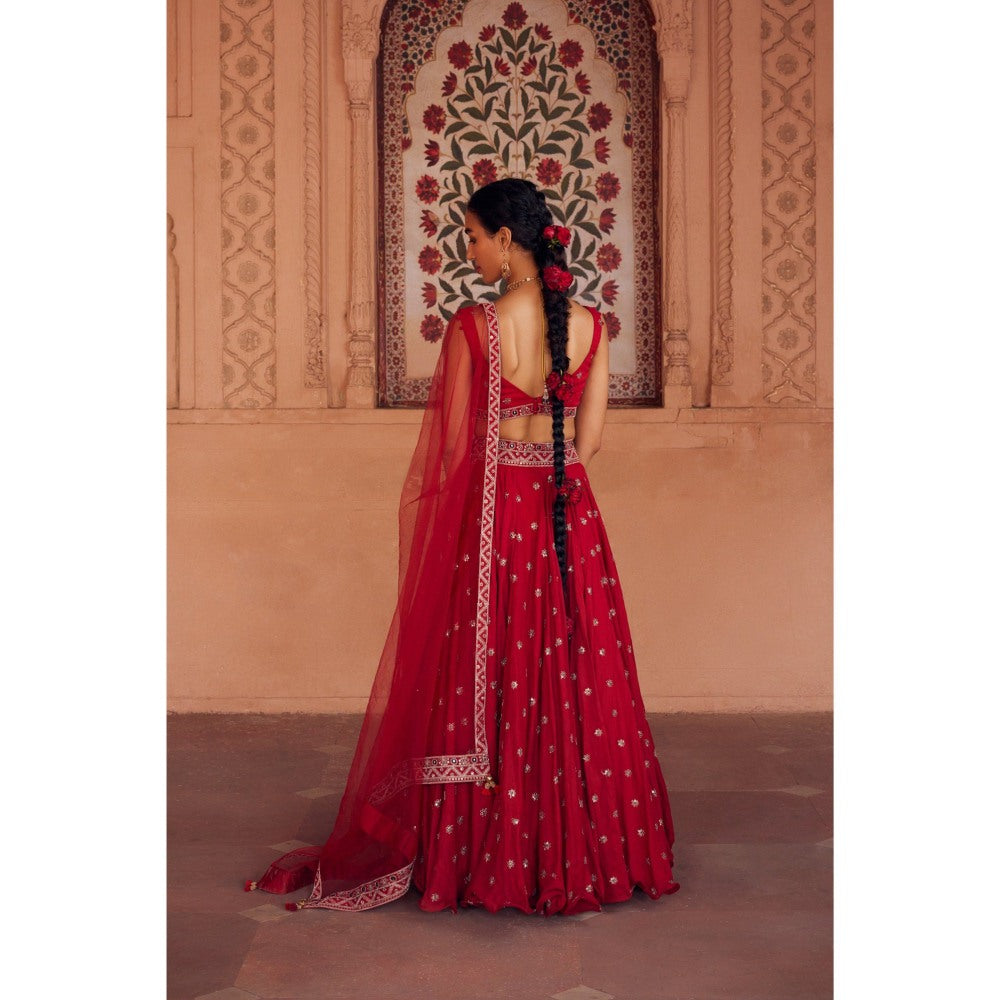 Seema Anand Afra Lehenga with Choli and Dupatta (Set of 3)