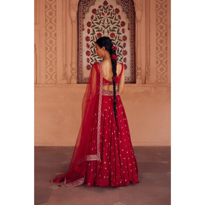 Seema Anand Afra Lehenga with Choli and Dupatta (Set of 3)