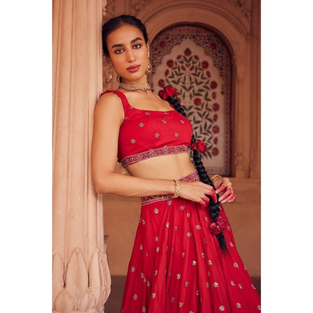 Seema Anand Afra Lehenga with Choli and Dupatta (Set of 3)