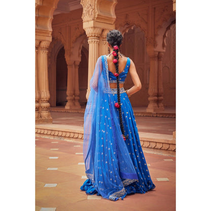 Seema Anand Ozza Lehenga with Choli and Dupatta (Set of 3)