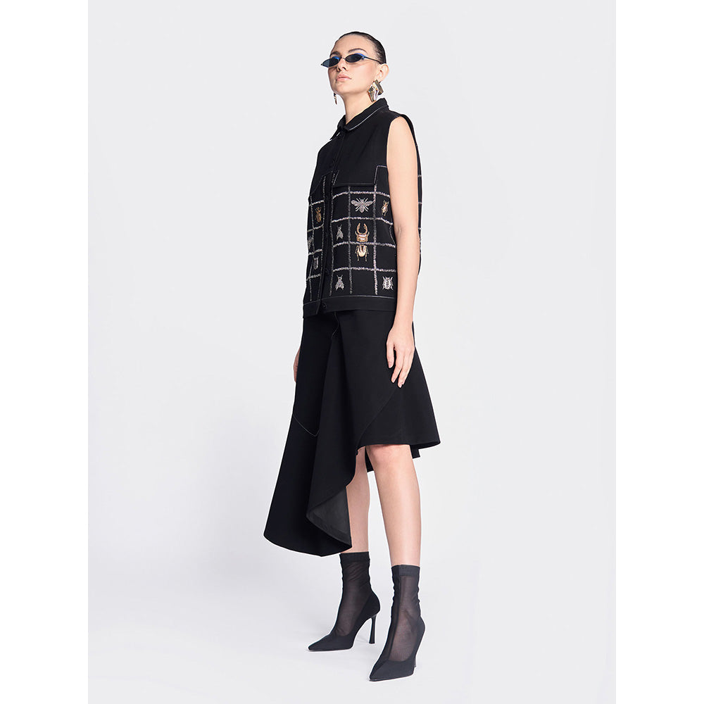 Shahin Mannan Insect Shirt With Asymmetric Skirt (Set of 2)