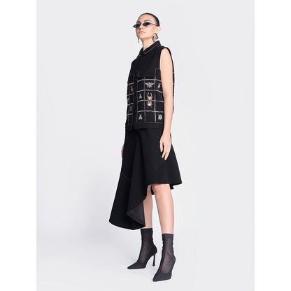 Shahin Mannan Insect Shirt With Asymmetric Skirt (Set of 2)