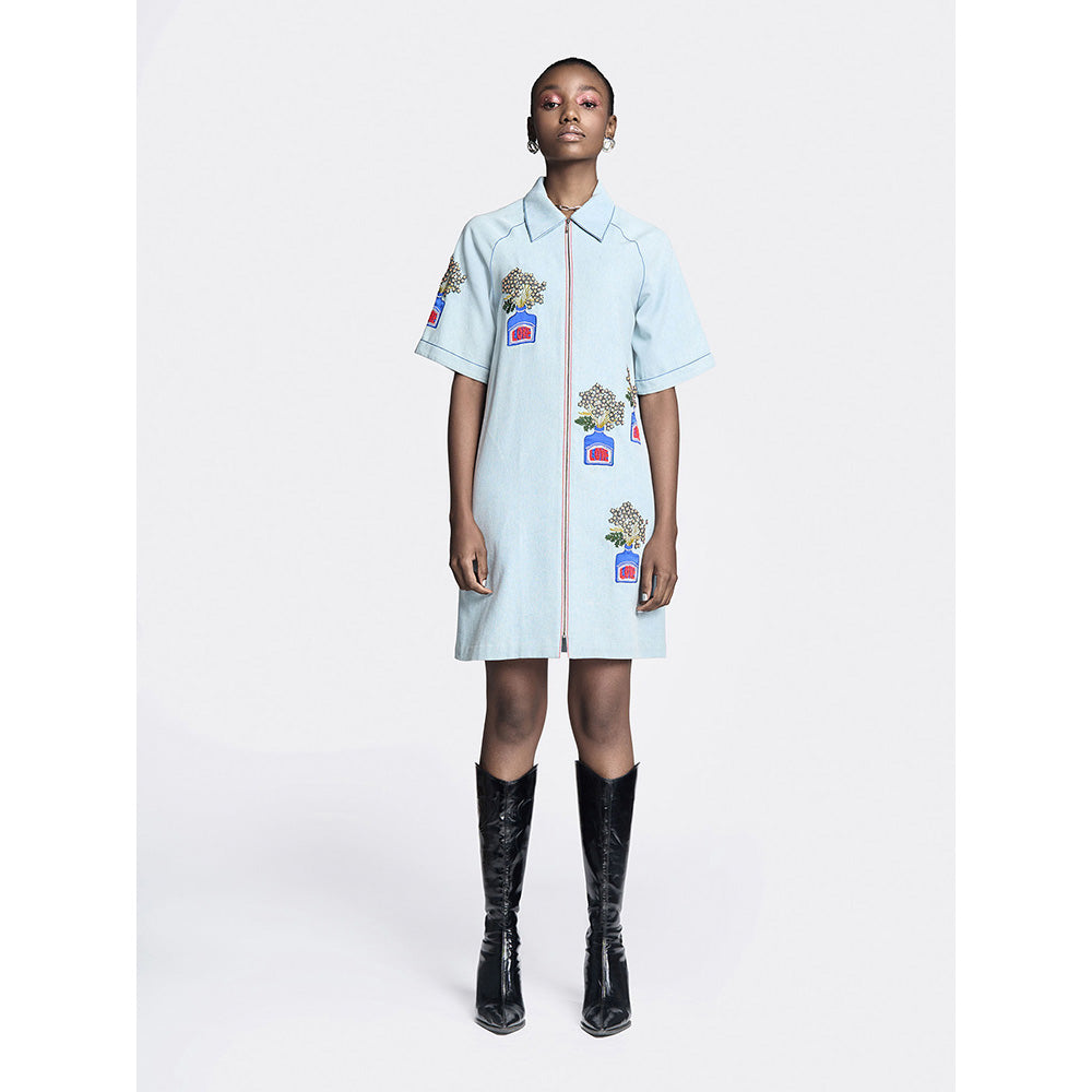 Shahin Mannan Inkpot Raglan Sleeves Dress