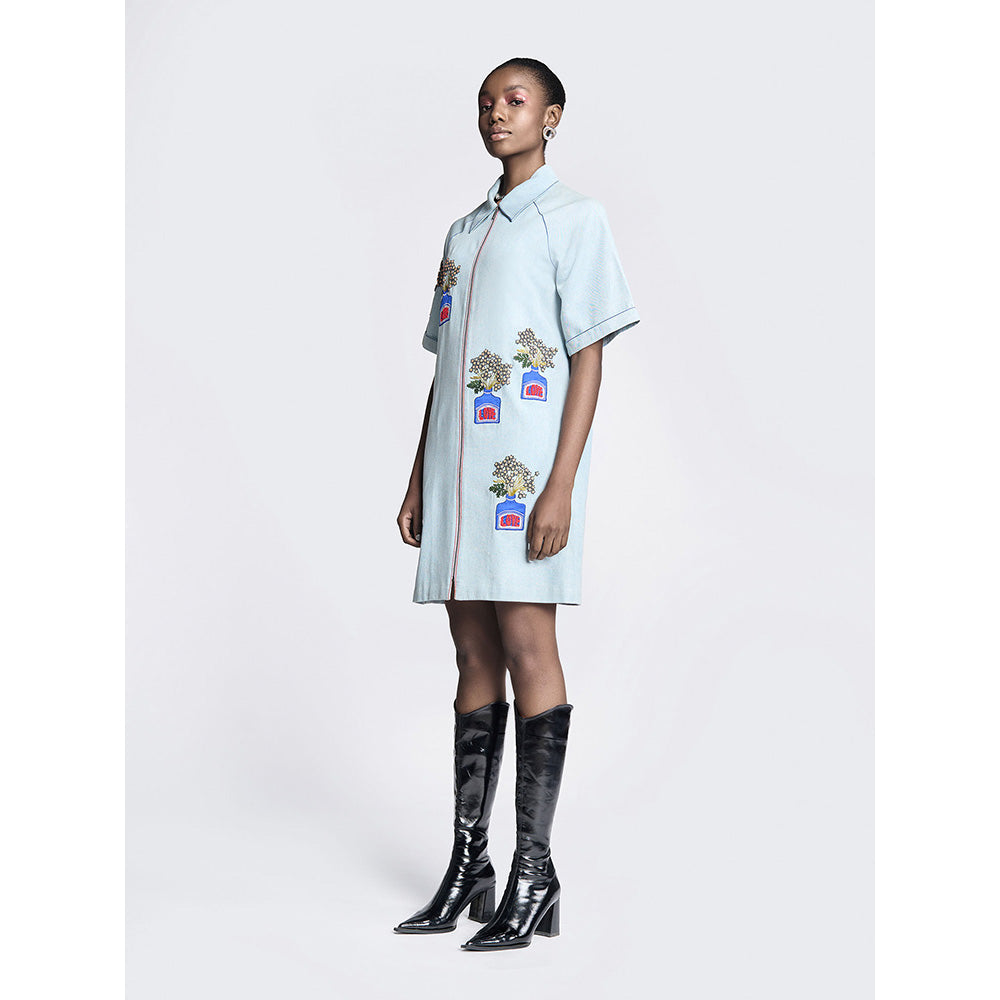 Shahin Mannan Inkpot Raglan Sleeves Dress