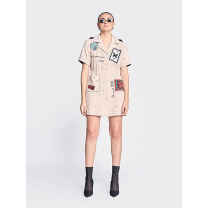 Shahin Mannan Butterfly Stamp Summer Coat Dress