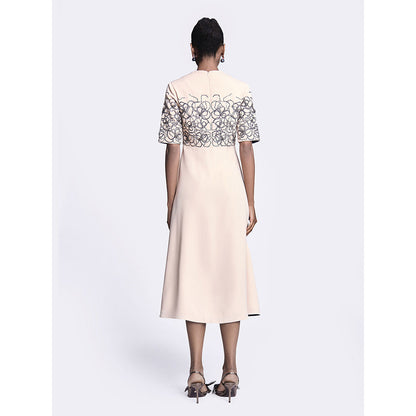 Shahin Mannan Abstract Roses Midi Dress