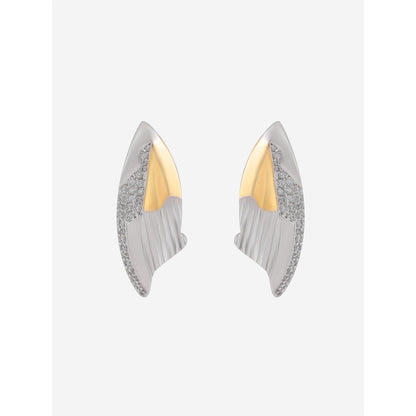 Shaze Gold Rhodium-Plated Cubic Zirconia Corollary Stud for Women