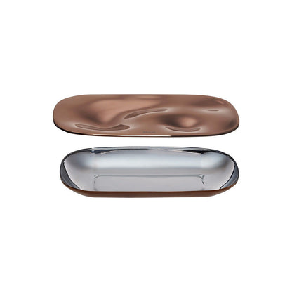 Shaze The Flow Stainless Steel Platter - Rose Gold