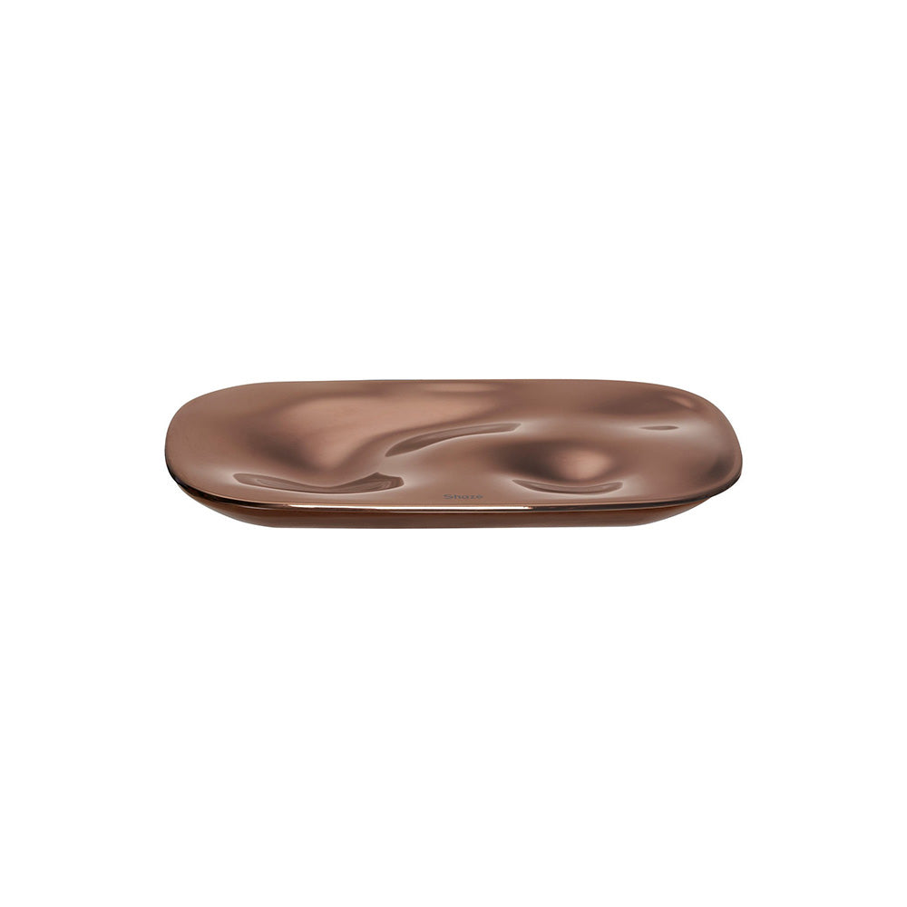 Shaze The Flow Stainless Steel Platter - Rose Gold