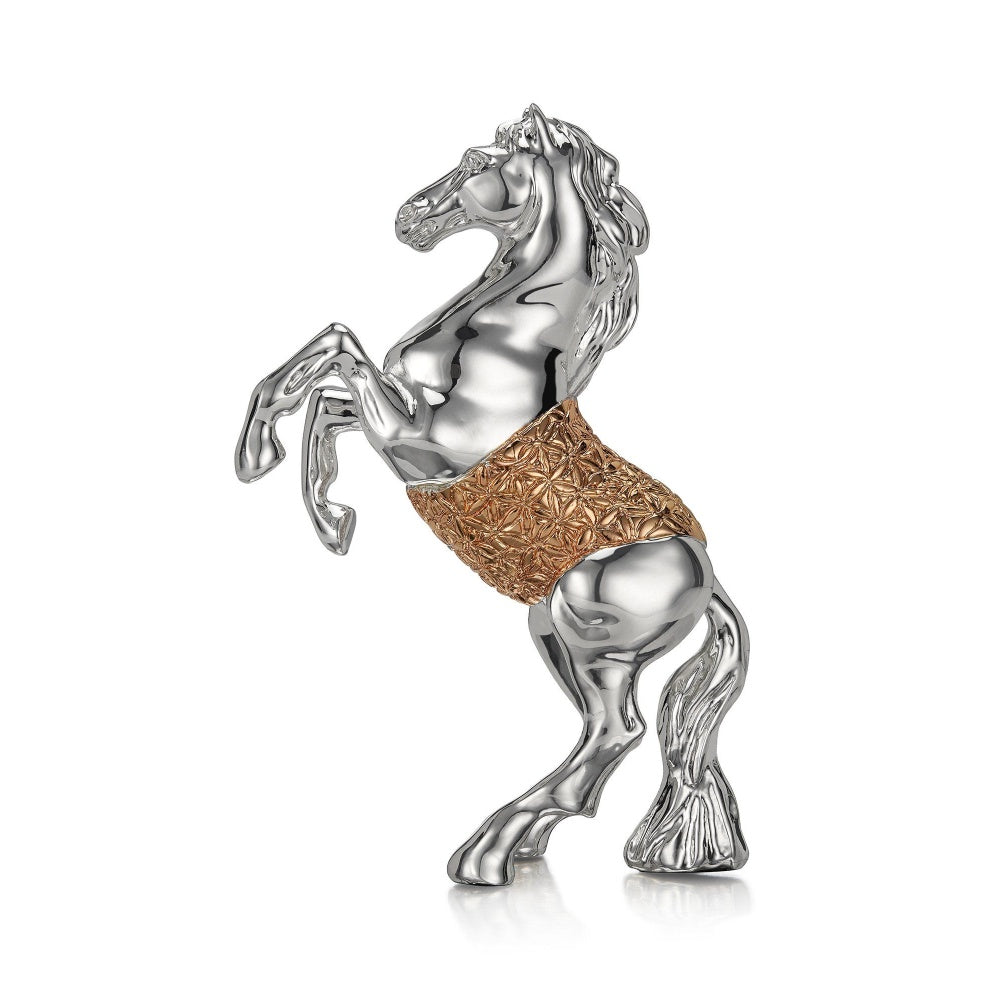 Shaze The Stallion Zest Horse Home Decor Base Material Resin and Silver Plated