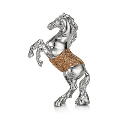 Shaze The Stallion Zest Horse Home Decor Base Material Resin and Silver Plated