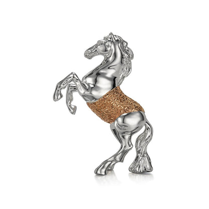 Shaze The Stallion Zest Horse Home Decor Base Material Resin and Silver Plated