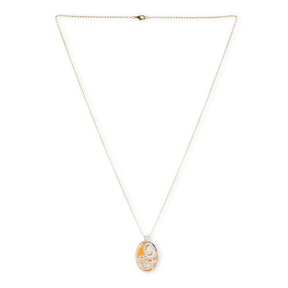 Shaze Marsala Enamelled Orange Pendant