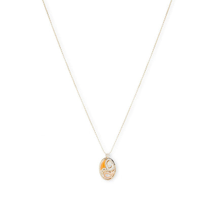 Shaze Marsala Enamelled Orange Pendant