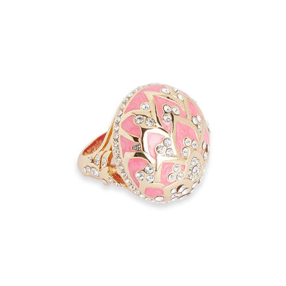 Shaze Water Lotus Shaped Pink Ring