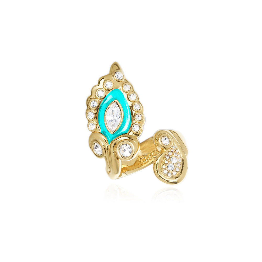 Shaze Anzio Enamelled Turquoise Ring