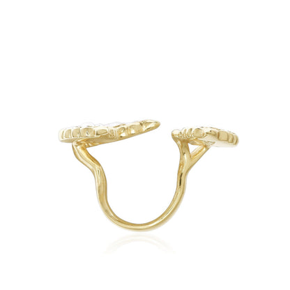 Shaze Monza Enamelled Maroon Ring