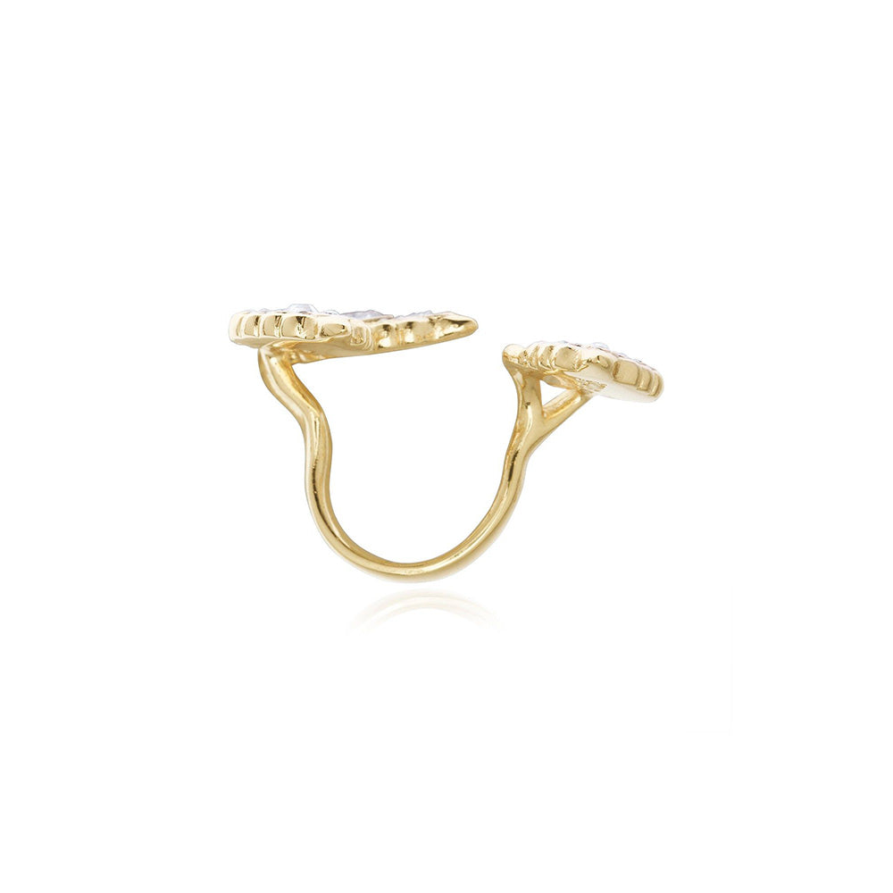 Shaze Monza Enamelled Navy Blue Ring